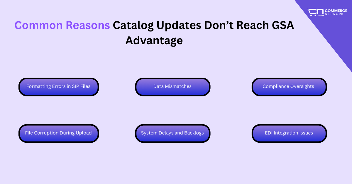 Reasons Catalog Updates Do Not Reach GSA Advantage
