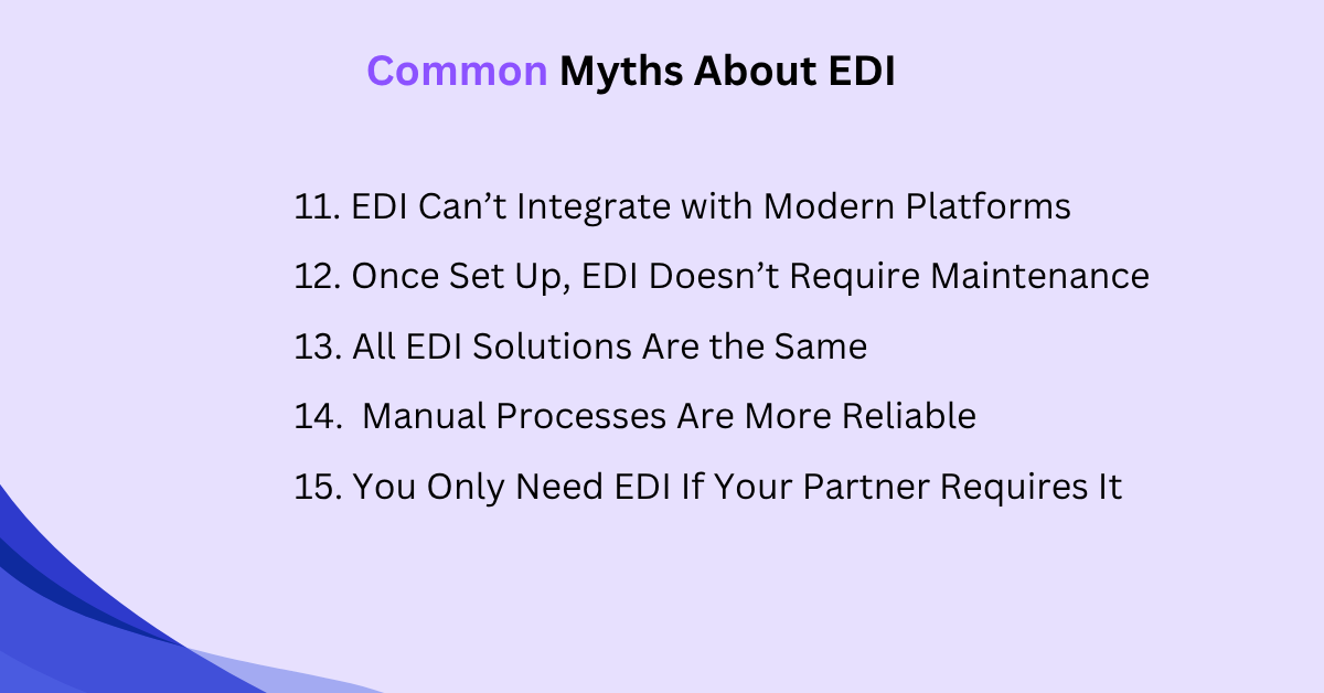 common myths about EDI