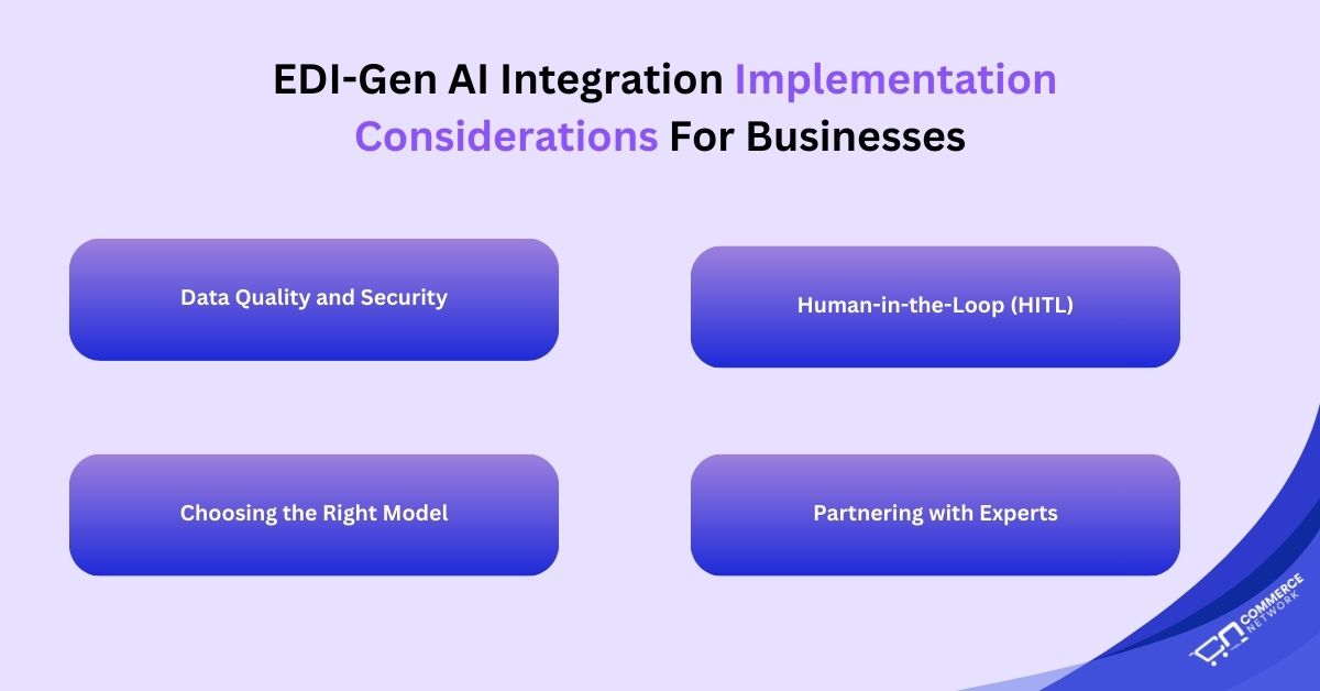 Implementation considerations for EDI-Ai Integration